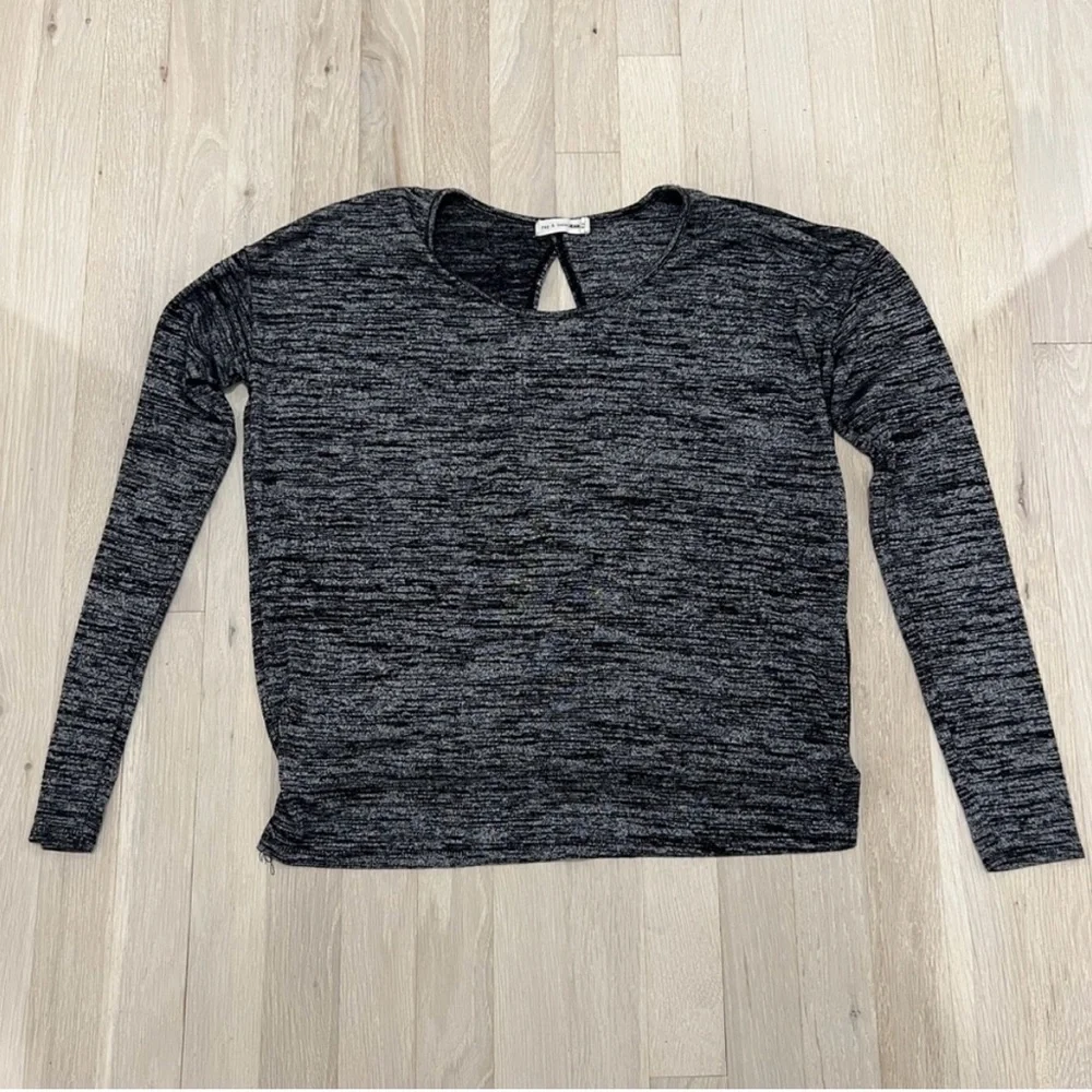 rag & bone Mia Knit Long Sleeve Tee  Heather Grey Women's Size S/P
